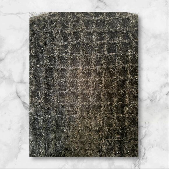 Sophie So & Colour House Black Textured Longline Coat with Pockets - Picture 7 of 12